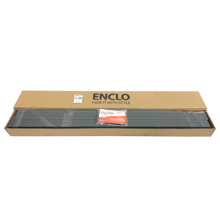 Enclo 4 ft H x 5.3 ft W Fresno WoodTek Vinyl Charcoal Color Screen Kit